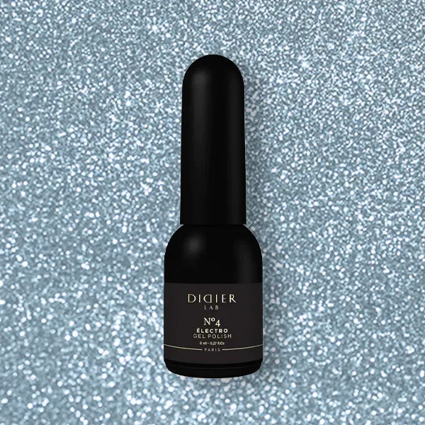Didier Lab Electro No4 gellakk blå glitter HEMA-fri