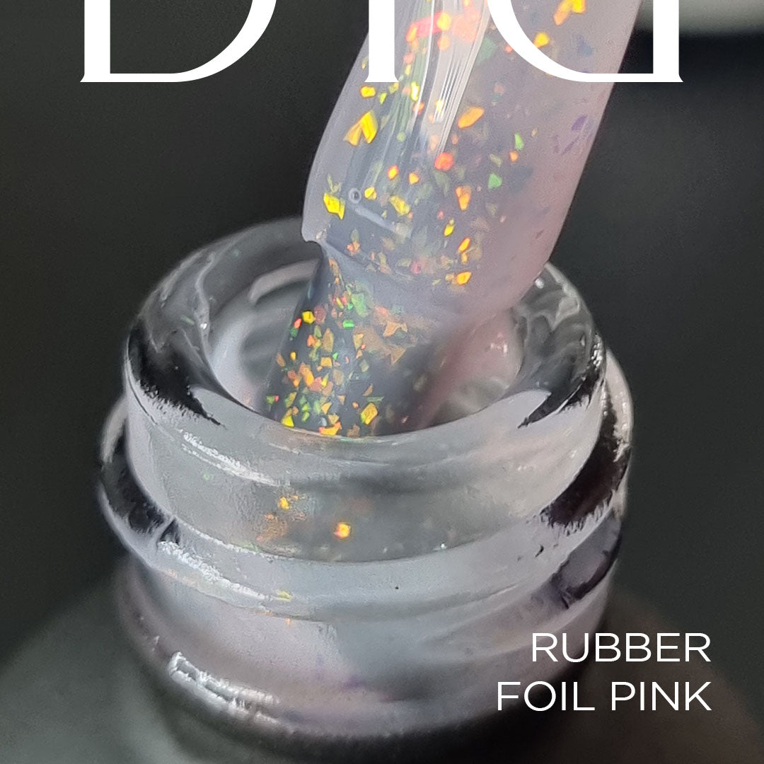 Didier Lab Rubber Base Foil Pink base coat glitter