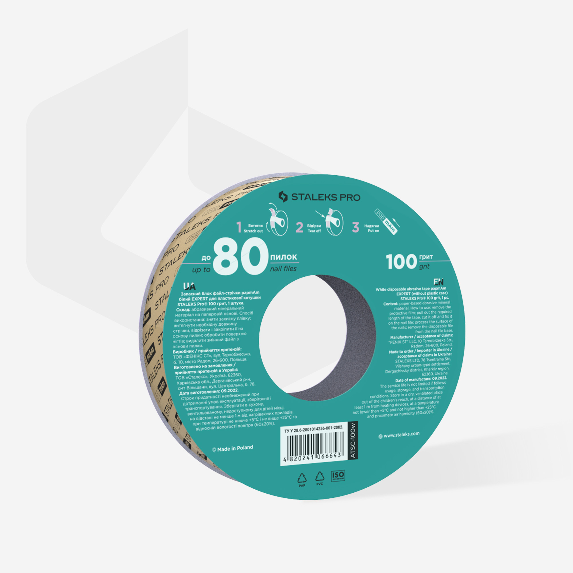 Staleks Pro Bobbinail refill neglefil 100 grit rull
