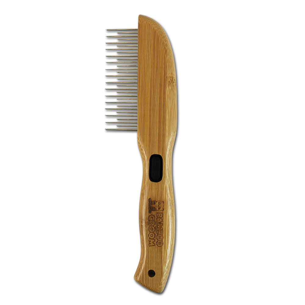 Bamboo Groom Rotating Pin Comb 31 pinnekam avrundet