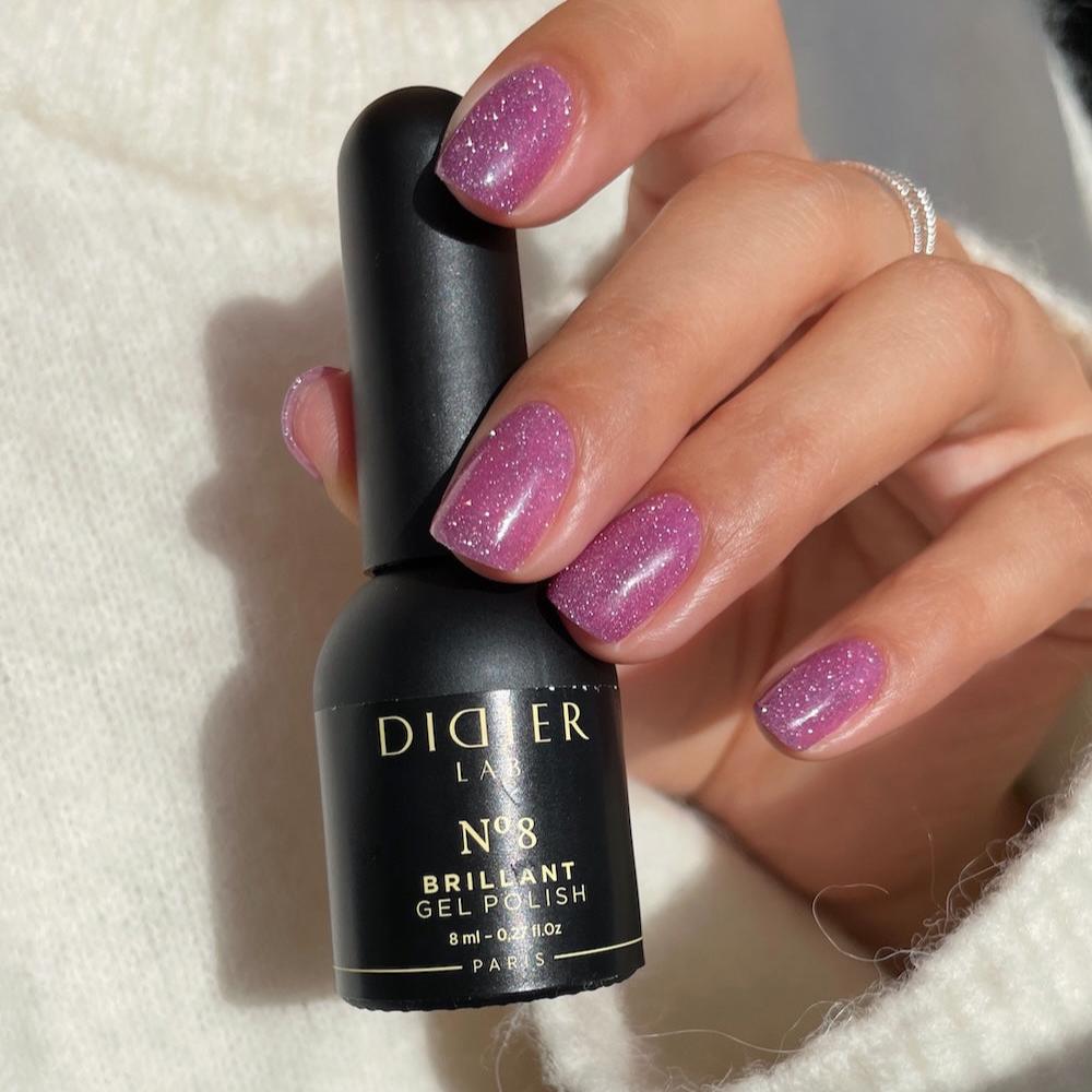 Didier Lab Brillant No.8 gellakk 8 ml glitterlilla