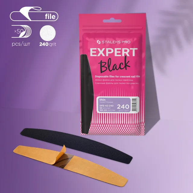 Staleks Expert 42 refill halvmånefil 240 grit tynn