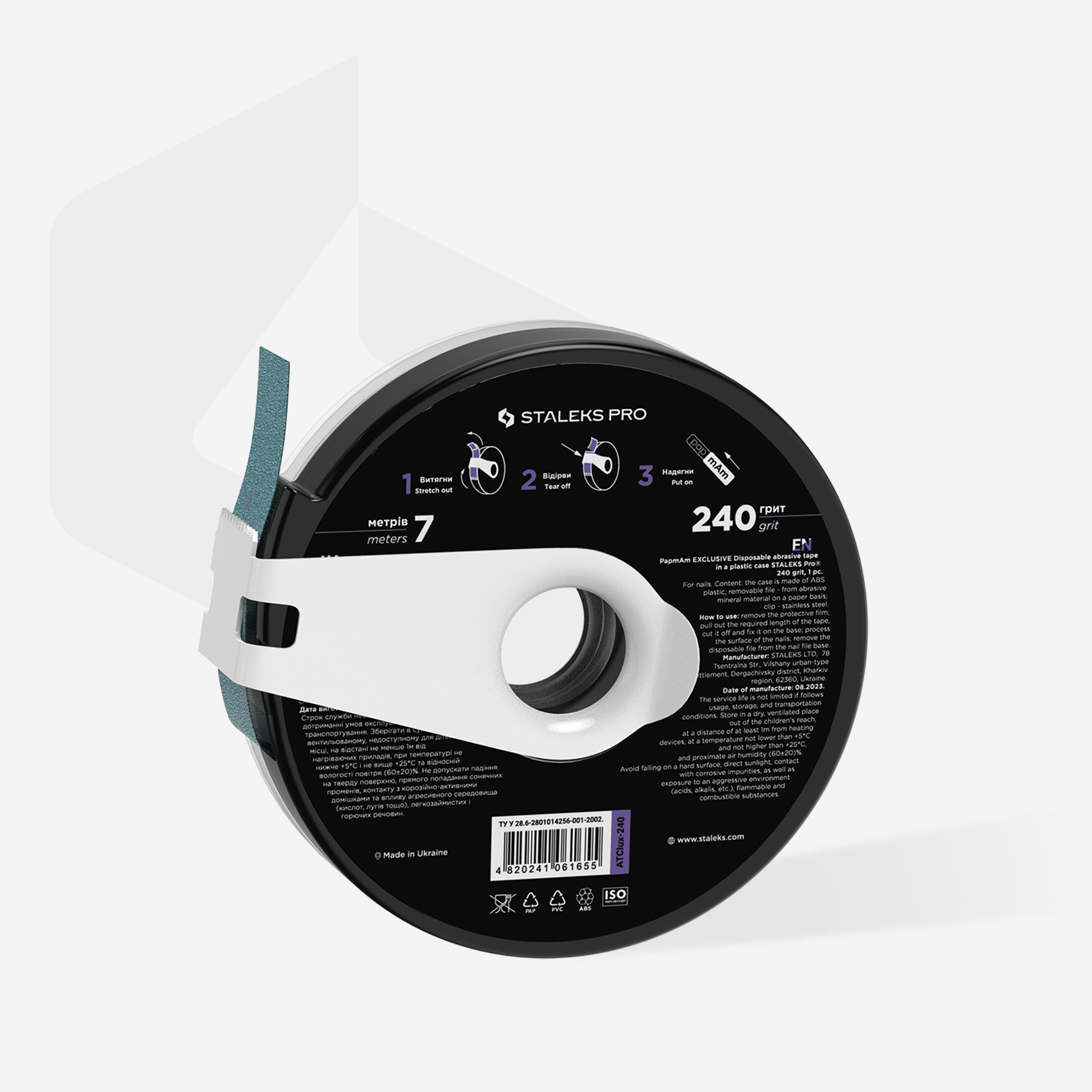 Staleks Pro Exclusive papmAm filerull 240 grit kassett