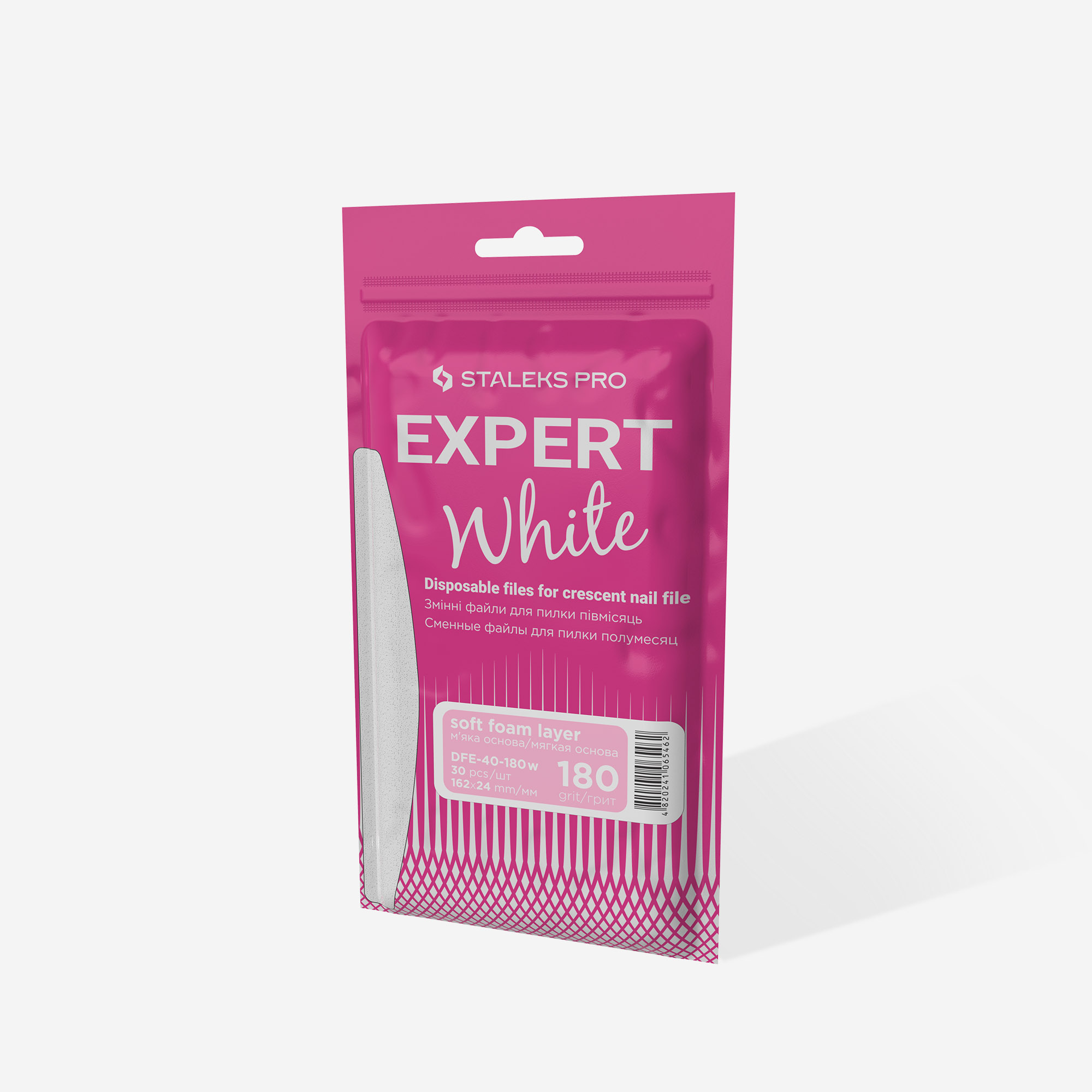Staleks Expert 40 engangsfile halvmåne 180 grit 30 stk