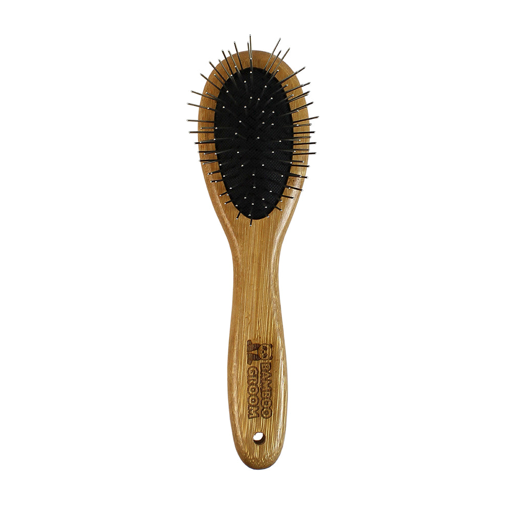 Bamboo Groom Oval Pin børste rustfrie stålpinner