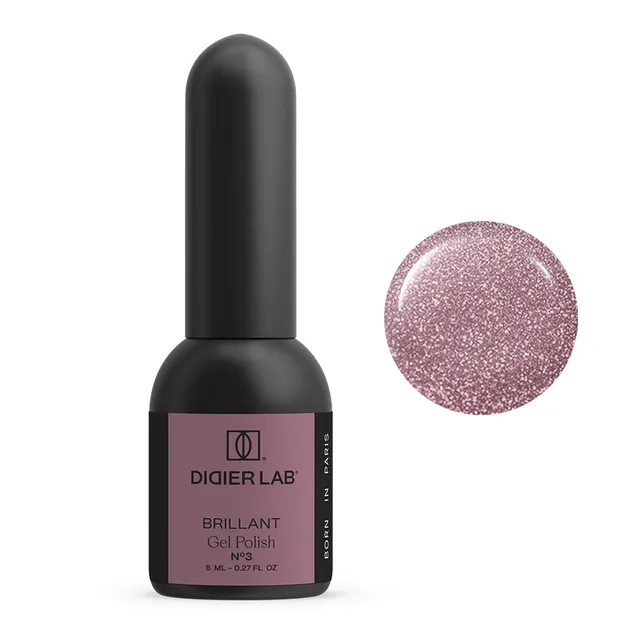 Didier Lab Brillant No.3 gellakk glitter mauve 8 ml