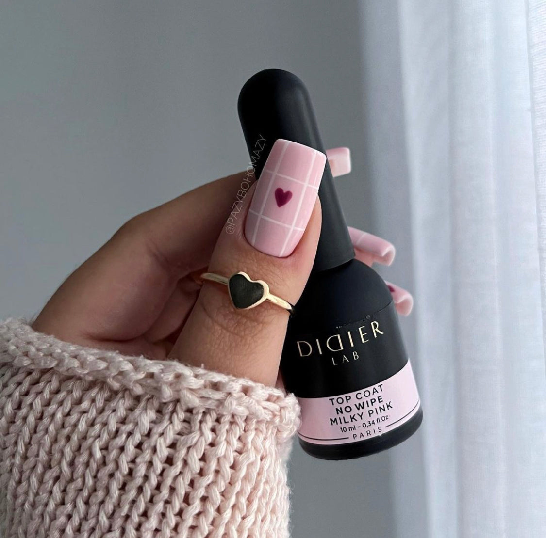 Didier Lab No Wipe Milky Pink top coat rosa