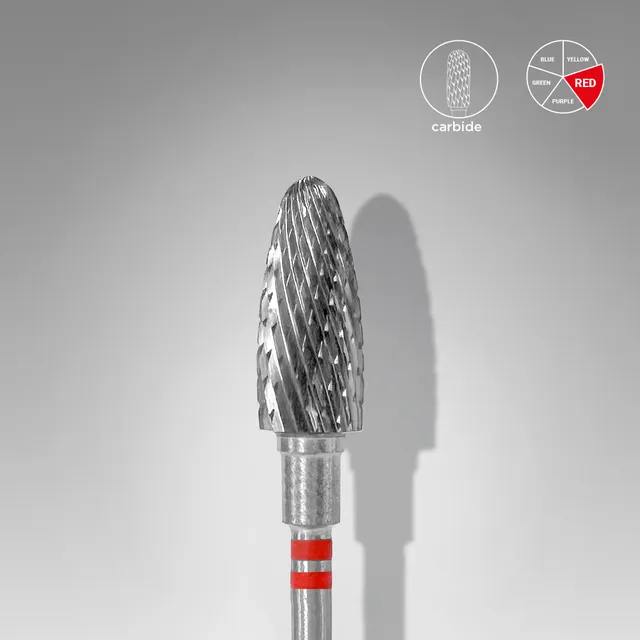 Staleks Expert fres korn rød venstrehendt 6/14 mm hardmetall