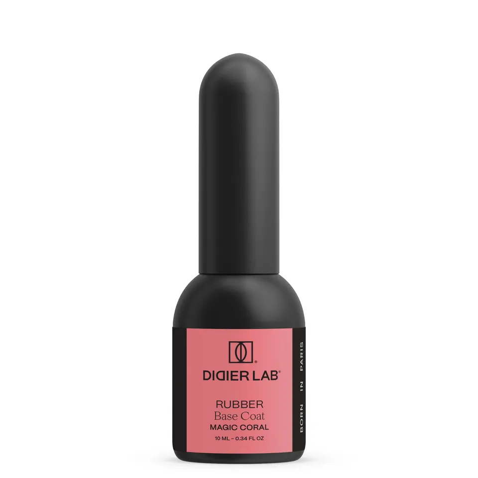 Didier Lab Rubber Base Coat Magic Coral 2-i-1 elastisk