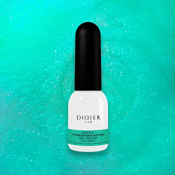 Didier Lab Exotic Turquoised Motmo gellakk turkis shimmer