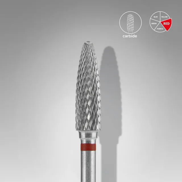 Staleks Expert hardmetallfres mais rød 4/14 mm