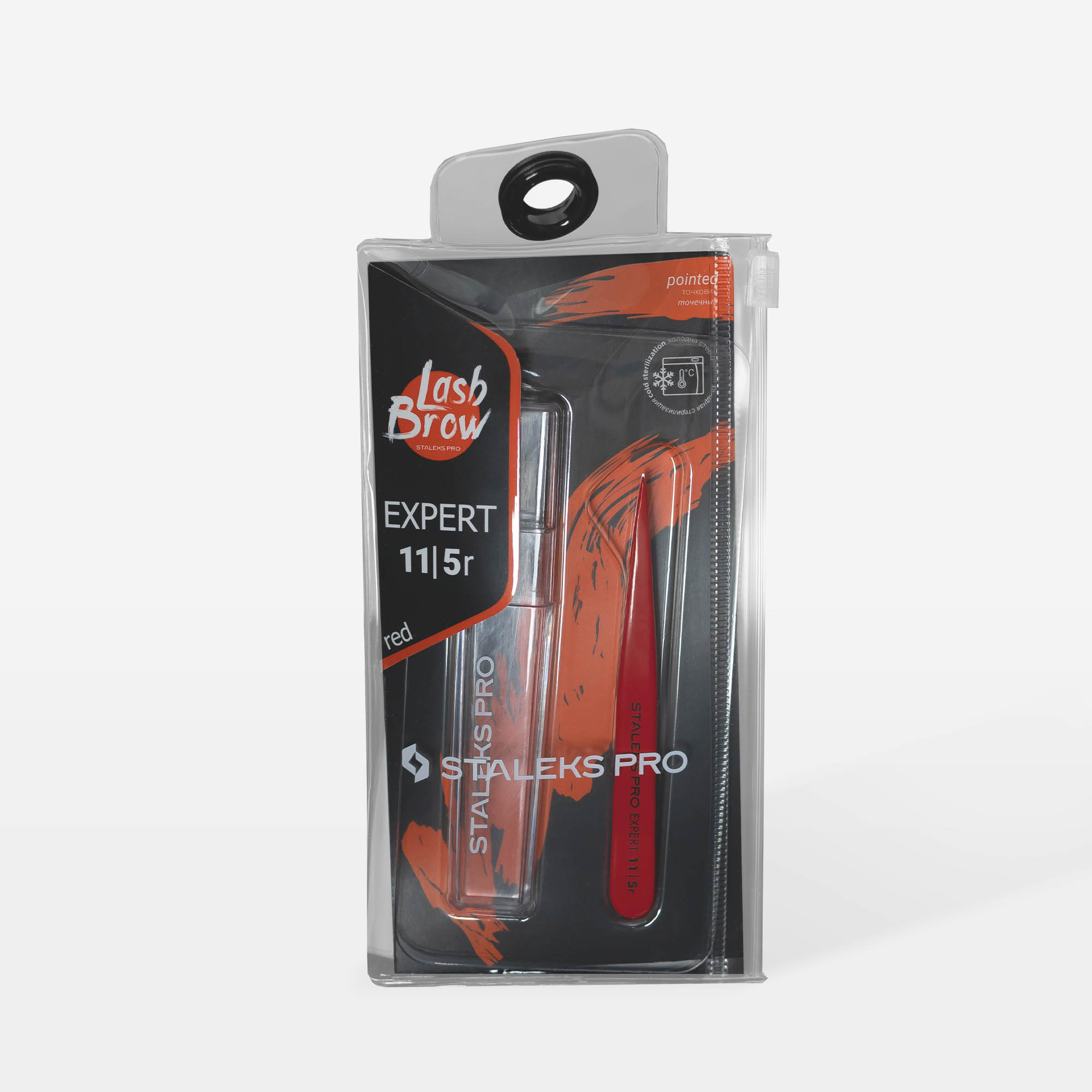 Staleks Expert 11 Type 5r pinsett spiss rød