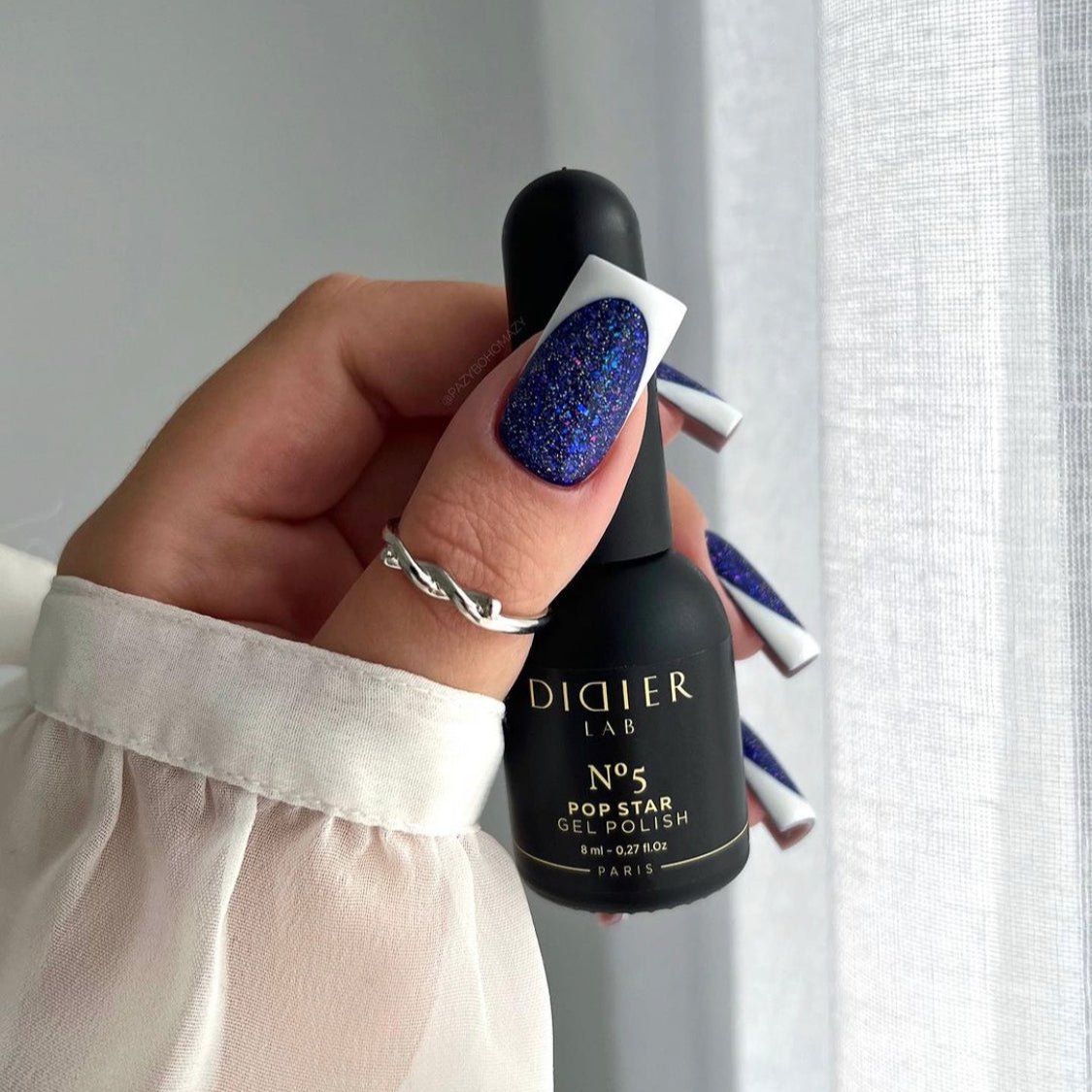 Didier Lab Pop Star No5 gellakk blå glitter