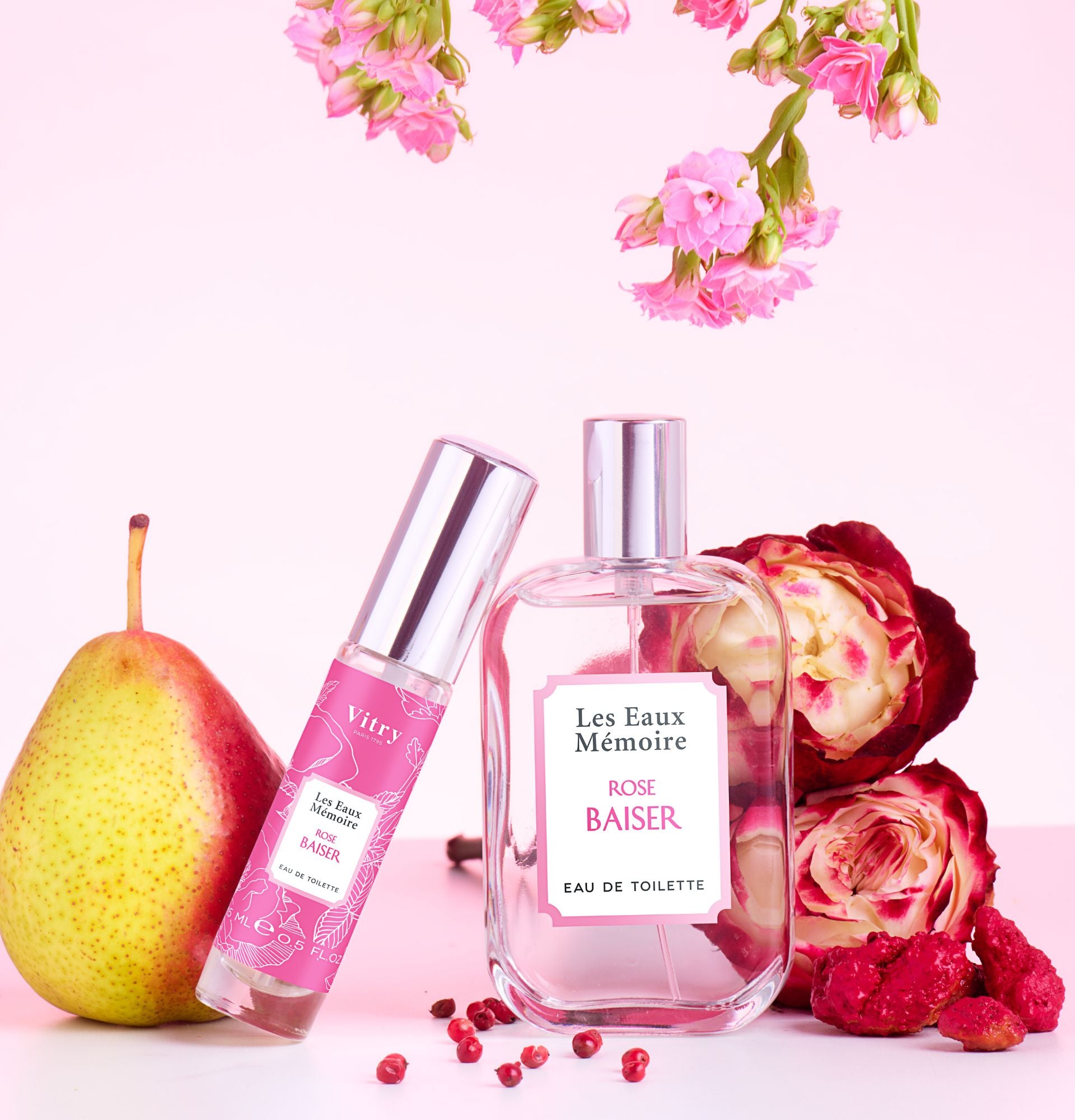 Vitry Rose Kiss gavesett parfyme 100 ml og lakk