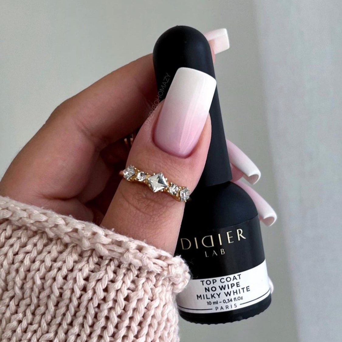 Didier Lab No Wipe Milky White top coat
