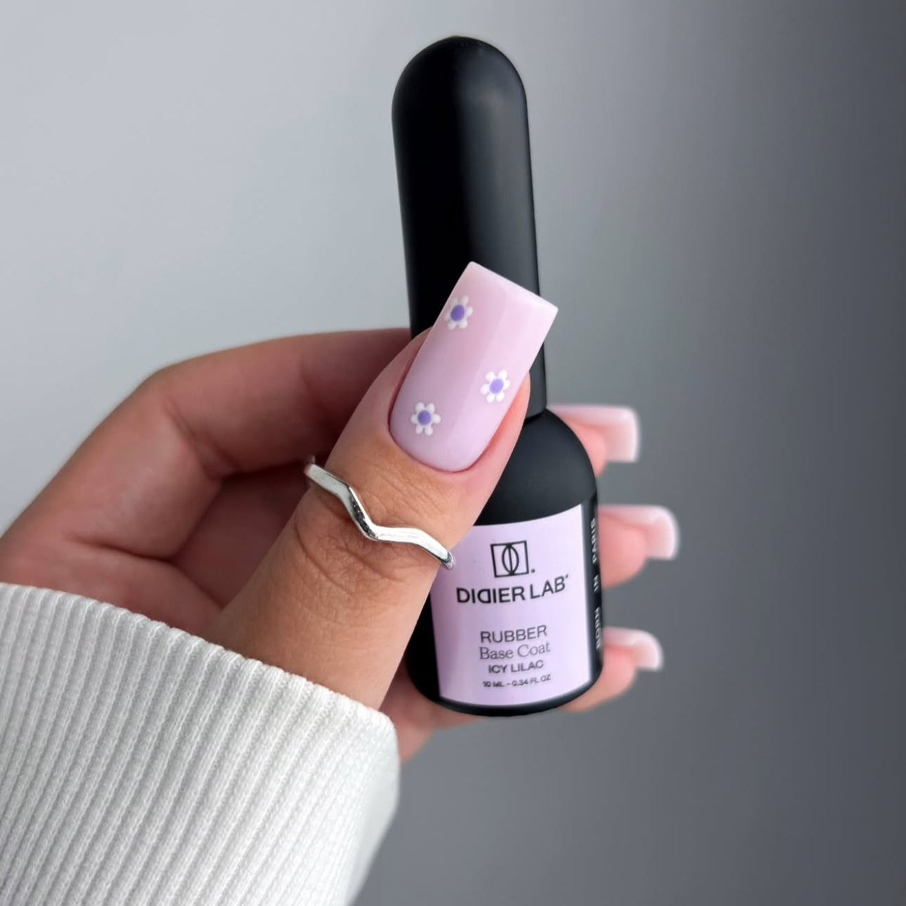 Didier Lab Rubber Base Icy Lilac base coat 2-i-1