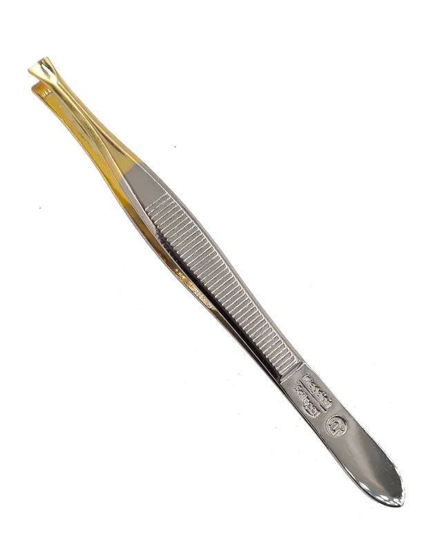 Niegeloh Solingen Basic pinsett rett 9 cm delvis gull