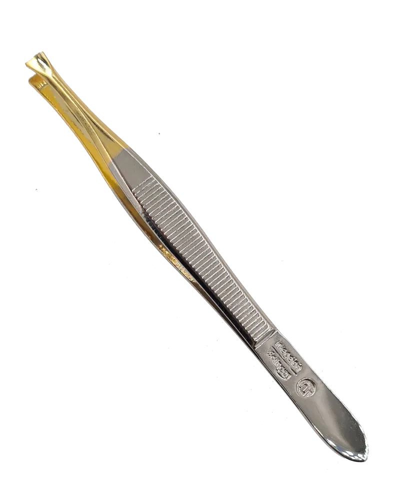 Niegeloh Solingen Basic pinsett rett 9 cm delvis gull