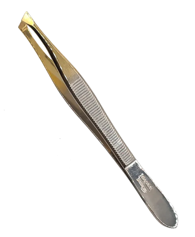 Niegeloh Basic pinsett skrå delforgylt 9 cm