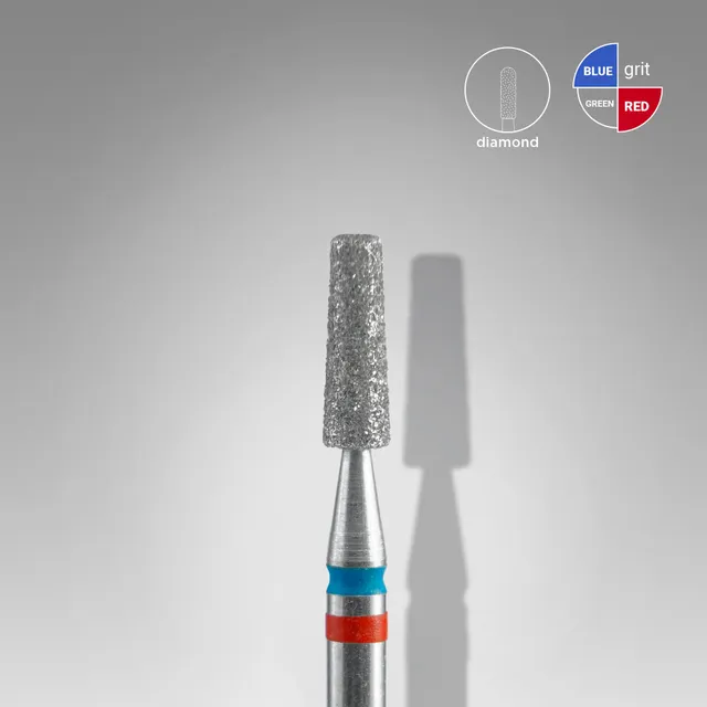 Staleks EXPERT diamantfres DUO kjegle rød-blå 2,5 mm bor