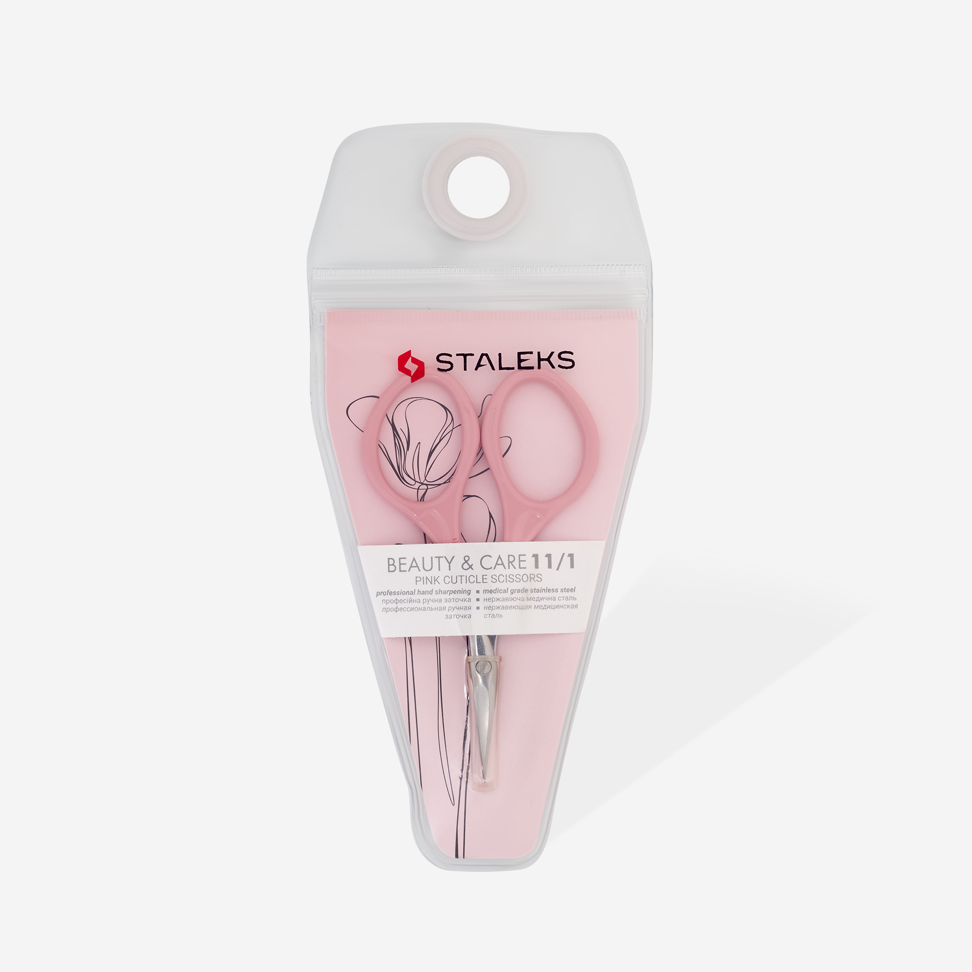 Staleks Beauty & Care 11 neglebåndssaks rosa