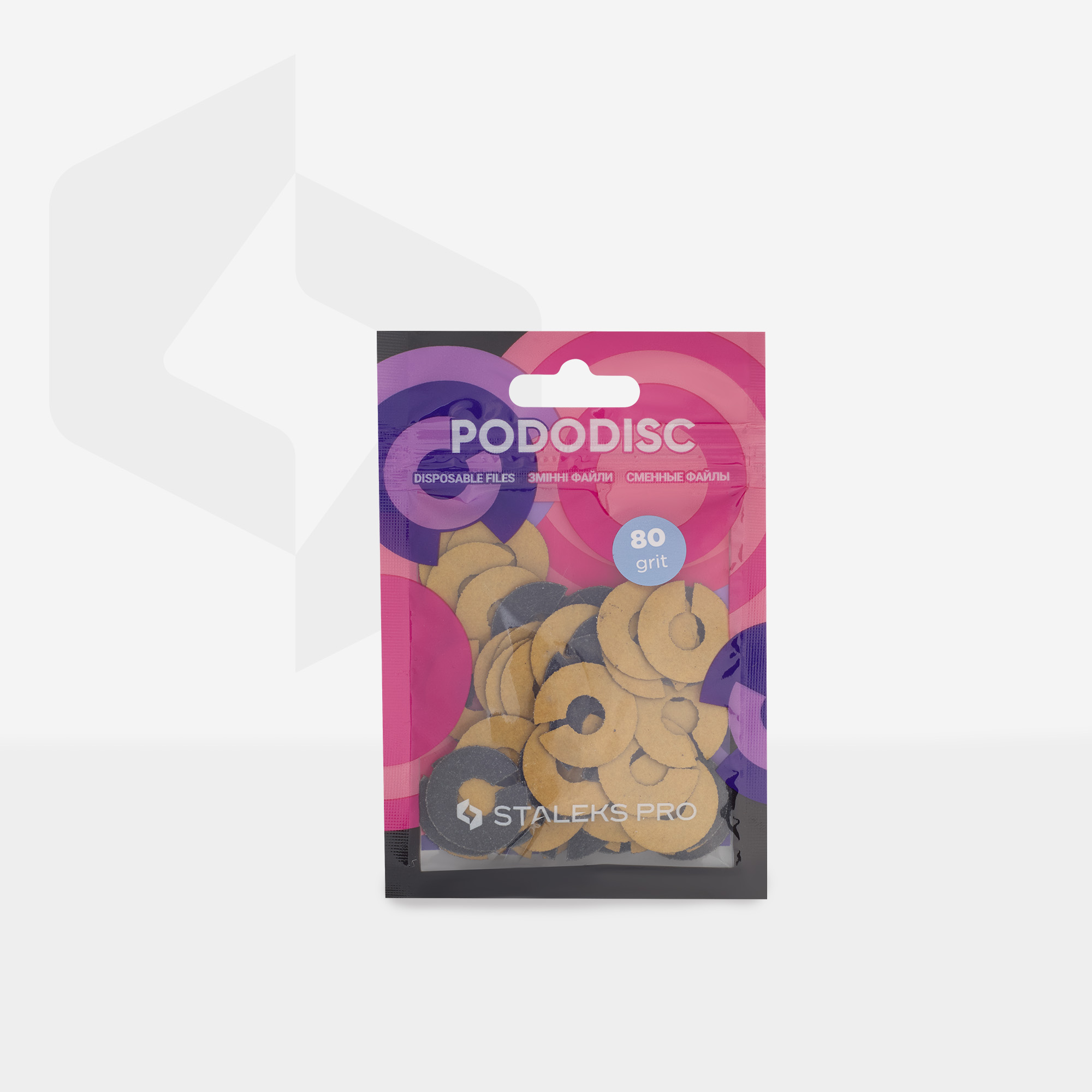 Staleks Pro pedikyrskive refill M 80 grit 50 stk grov