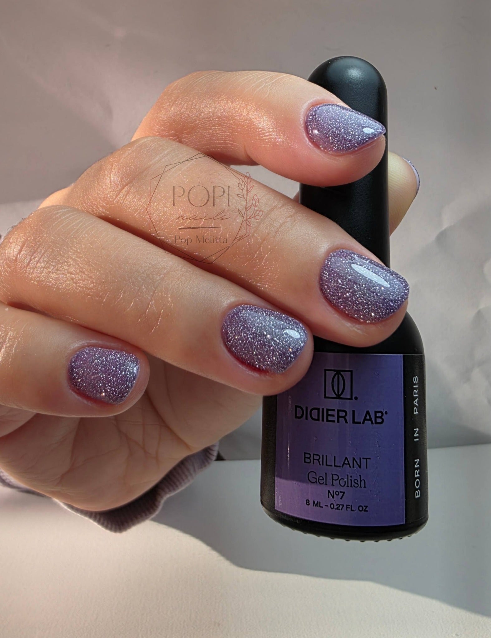 Didier Lab Brillant No.7 gellakk glitter lilla 8 ml