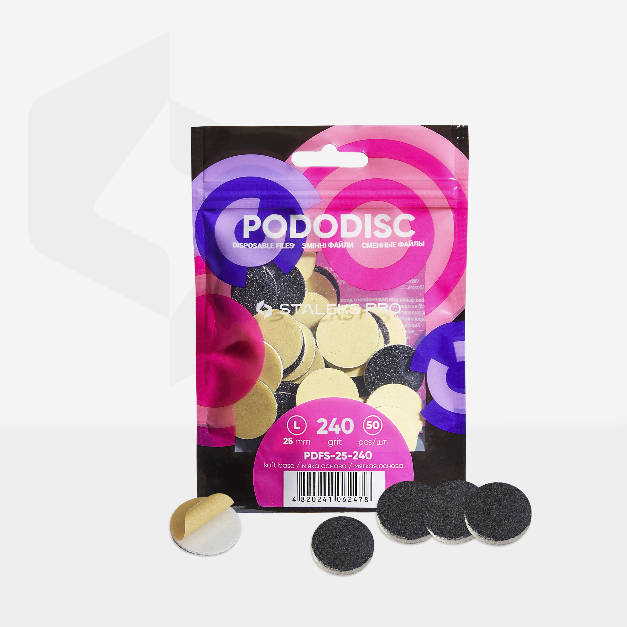 Staleks Pro Pododisc L pedikyrfil 240 grit 50 stk