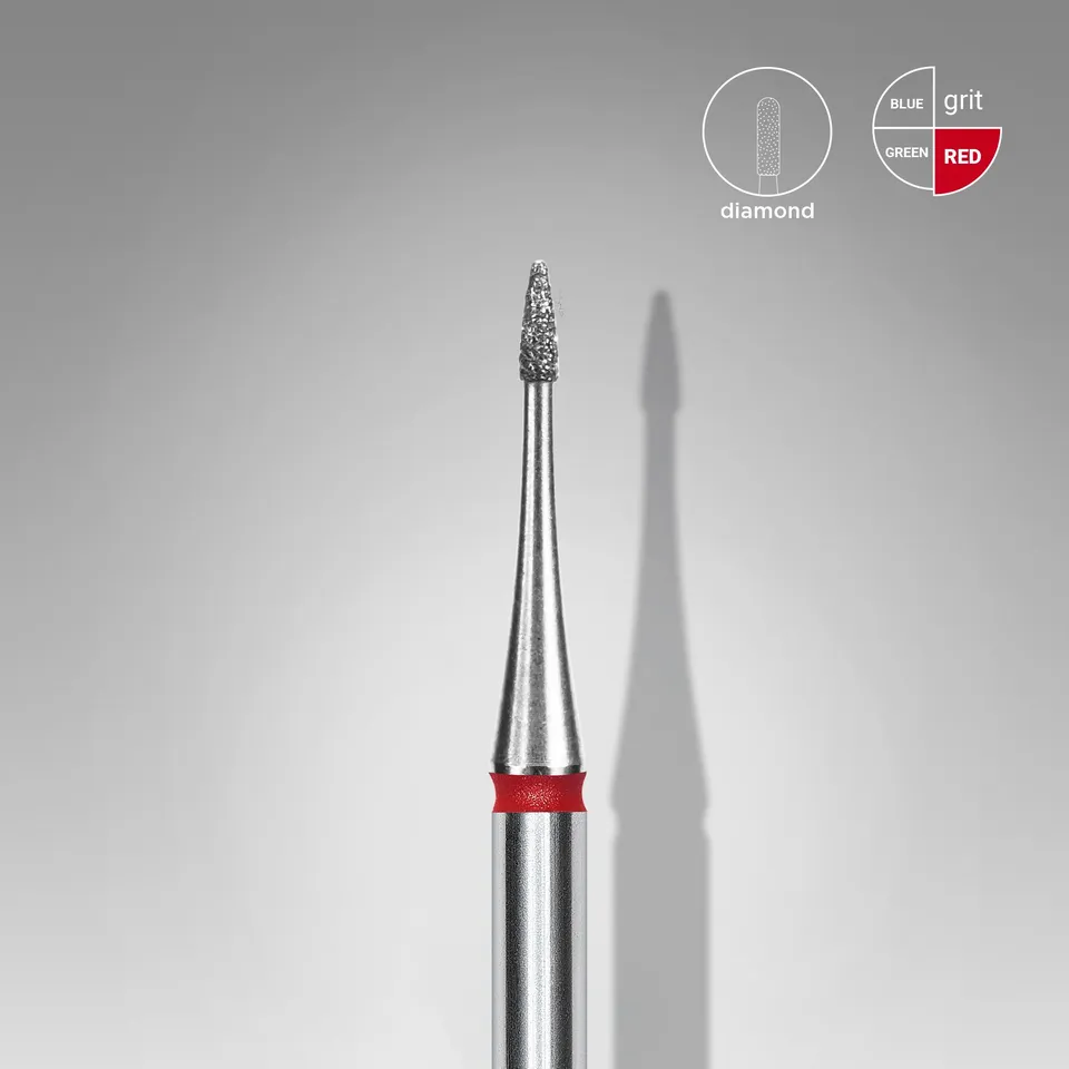 Staleks Expert fresebor flamme mini diamant rød 1/3 mm