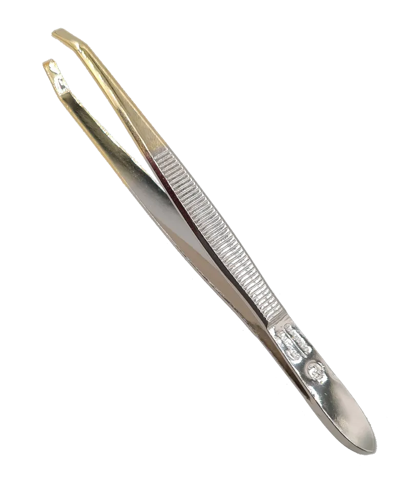 Niegeloh Solingen Basic pinsett buet 9 cm delvis gull