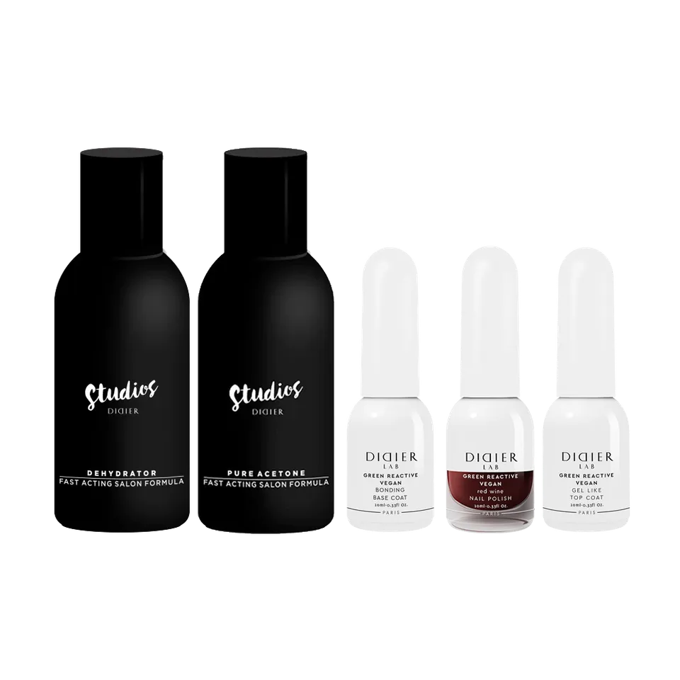 Didier Lab Vegan Green Reactive neglelakksett Red Wine