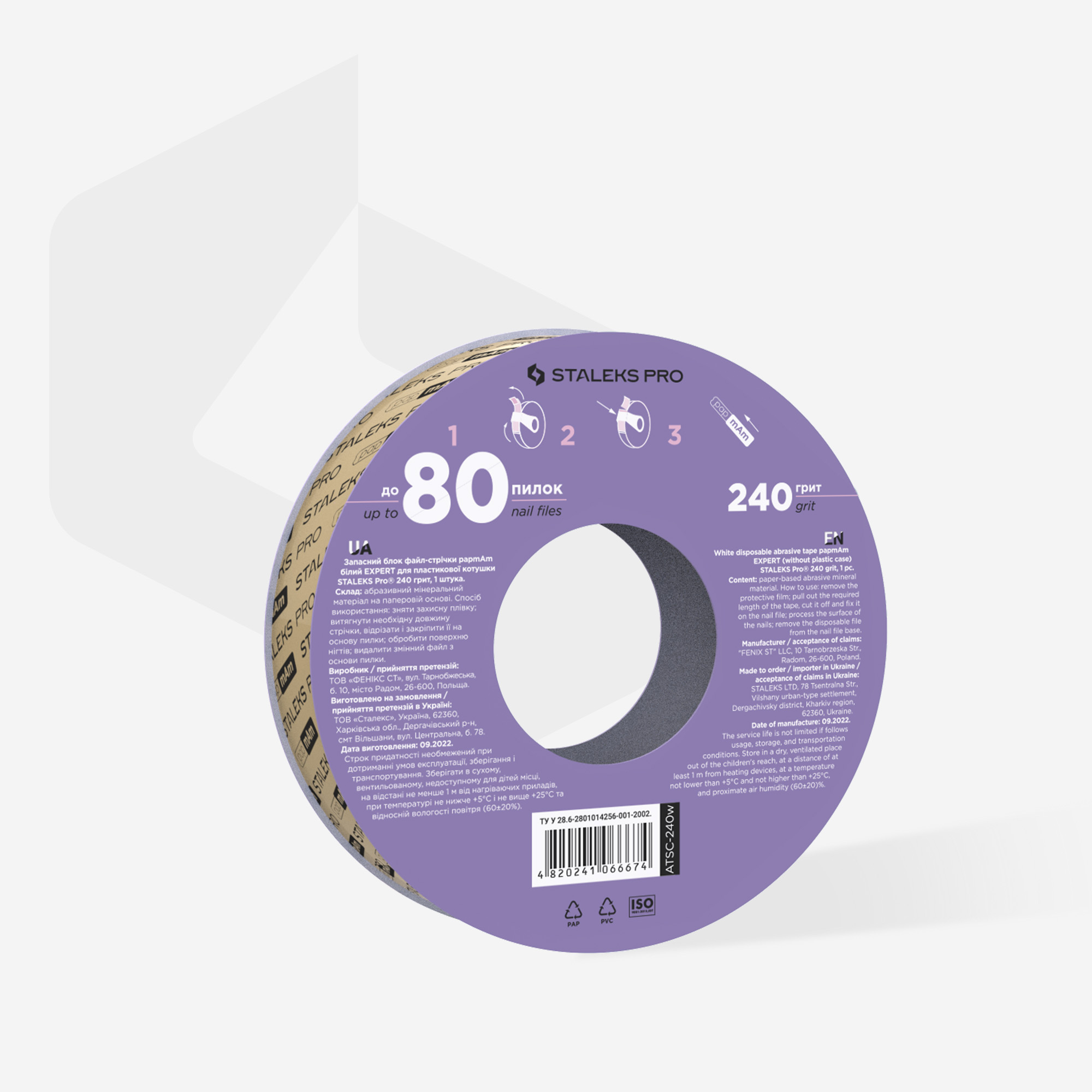 Staleks Pro Expert Bobbinail neglefil refillrull 240 grit