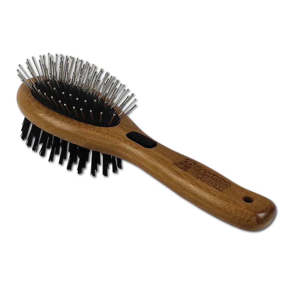 Bamboo Groom Combo hundebørste pinner og bust