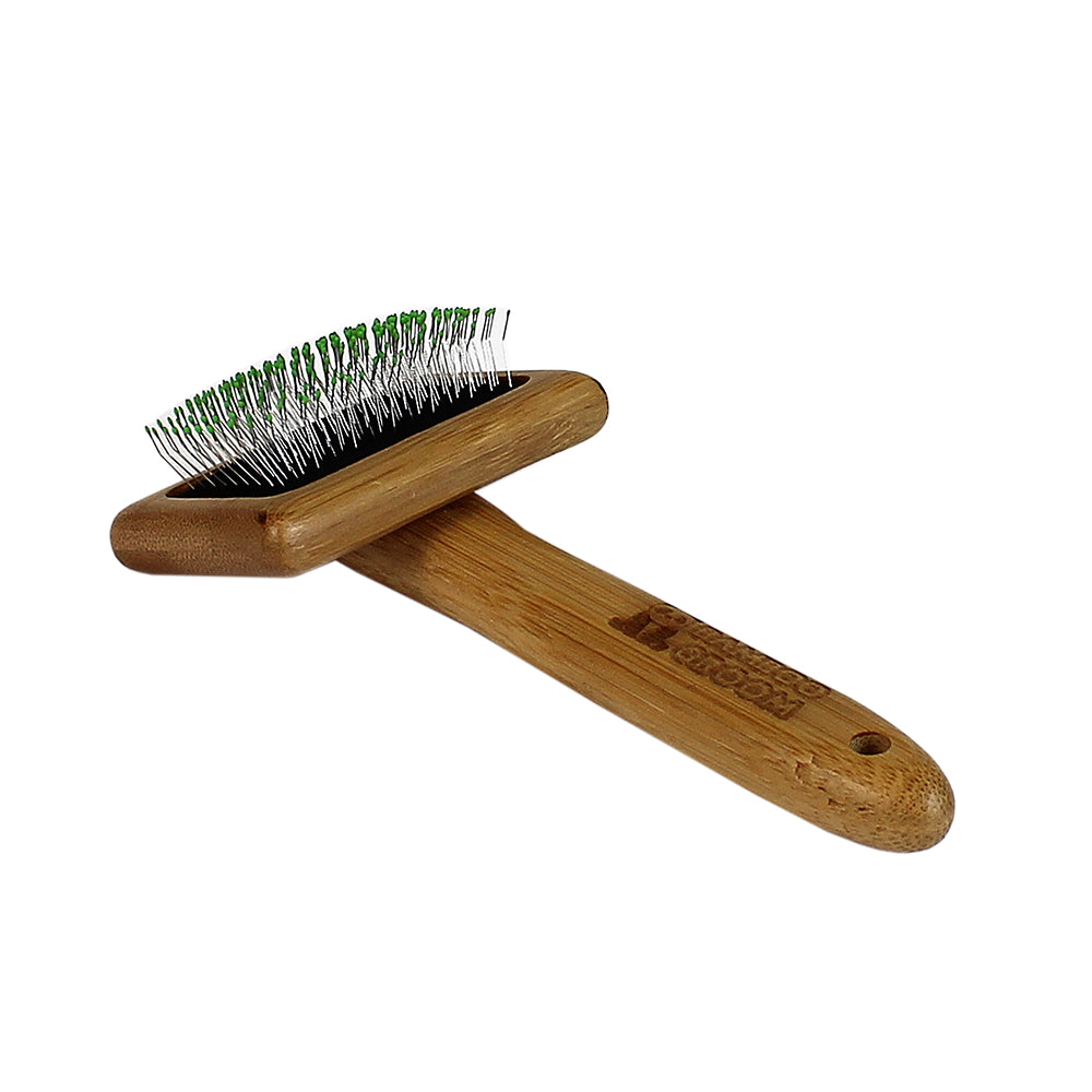 Bamboo Groom Soft Slicker børste skånsomme tupper