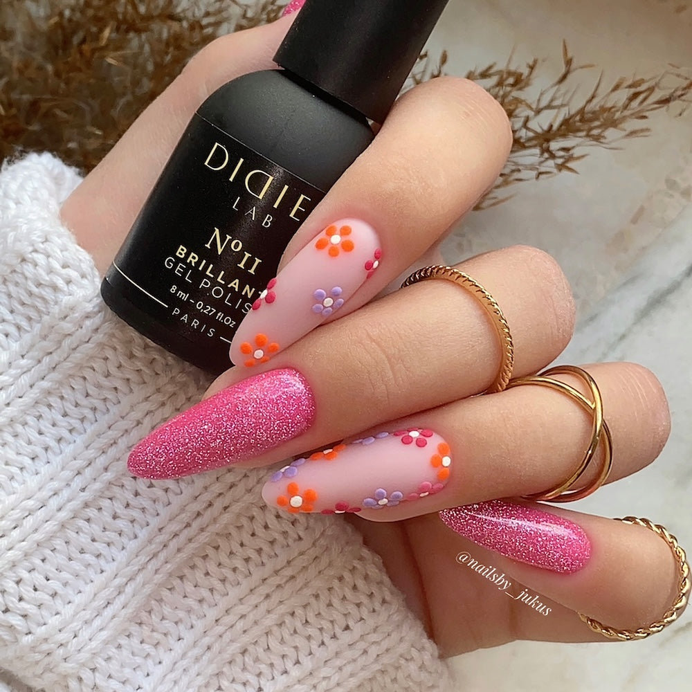 Didier Lab Brillant gellakk No11 8ml flash rosa
