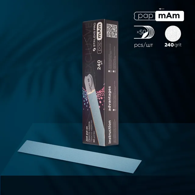 Staleks Papmam Exclusive engangsfiler 240 grit 50 stk