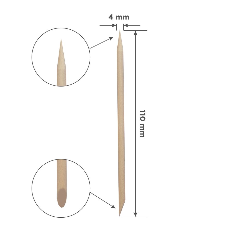 Staleks Expert orangepinne tre 110 mm 100 stk