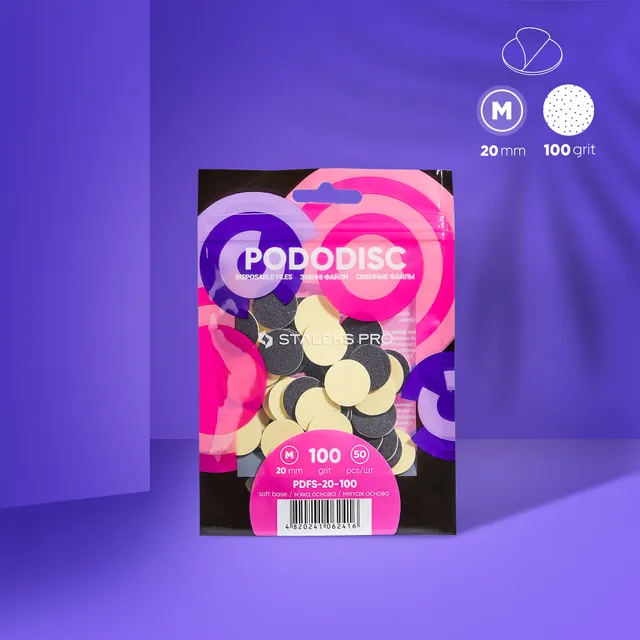 Staleks Pro Pododisc M slipeblader pedikyr 100 grit 50 stk grov