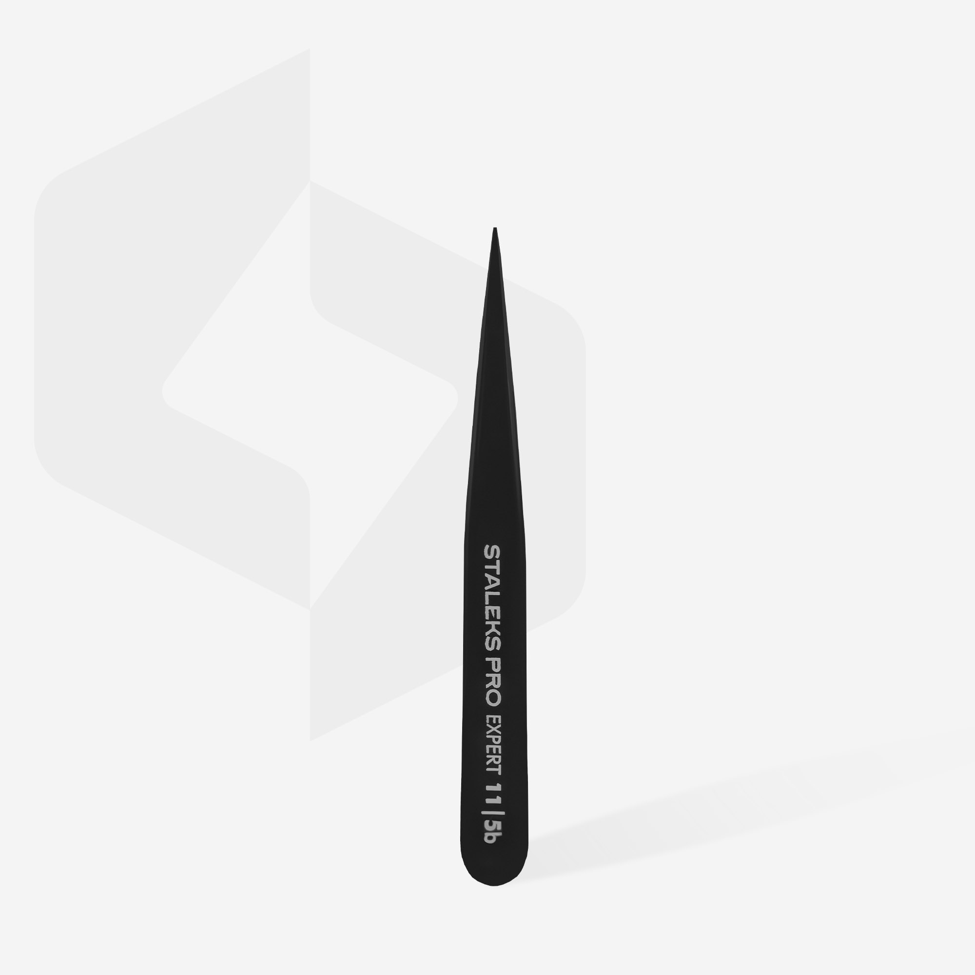 Staleks Expert 11 Type 5b pinsett spiss svart