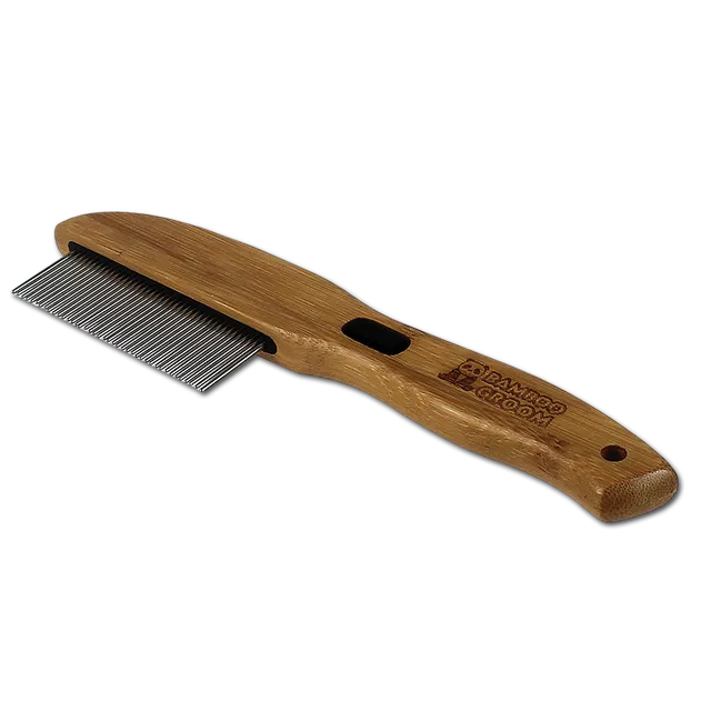 Bamboo Groom Rotating Pin Comb 41 pinnekam avrundet