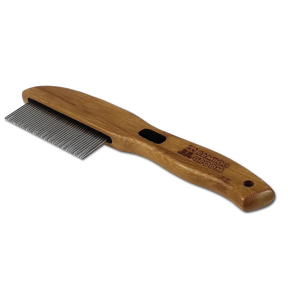 Bamboo Groom Rotating Pin Comb 41 pinnekam avrundet