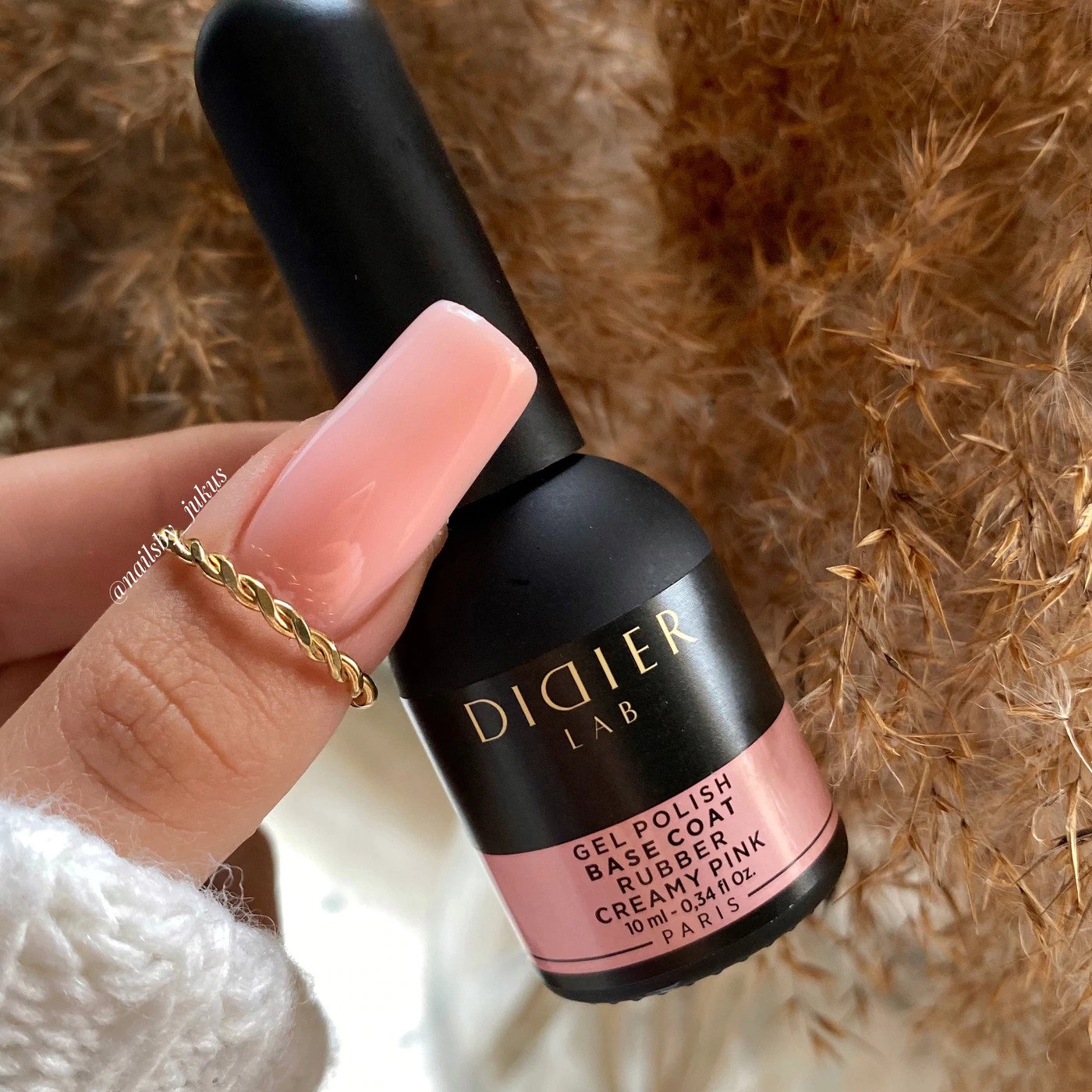 Didier Lab Rubber Base gellakk Creamy Pink hemafri