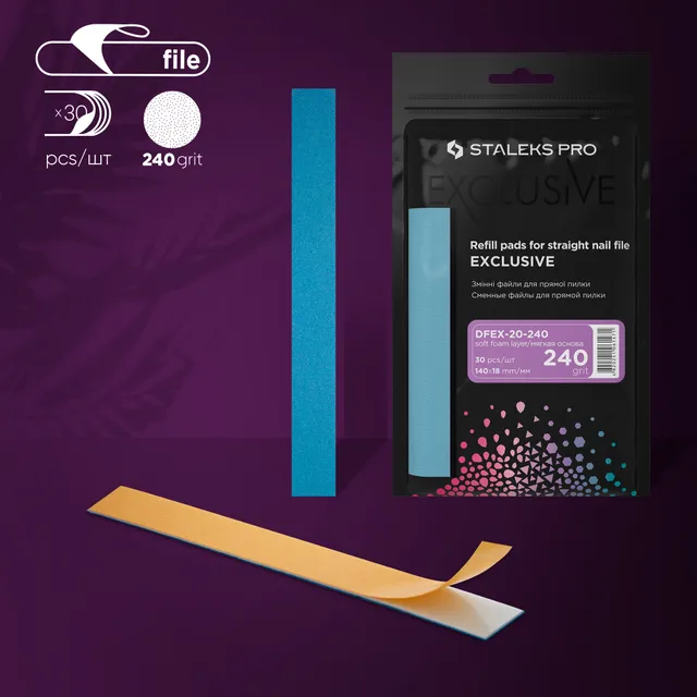Staleks Pro Exclusive 20 neglefiler 240 grit 30 stk