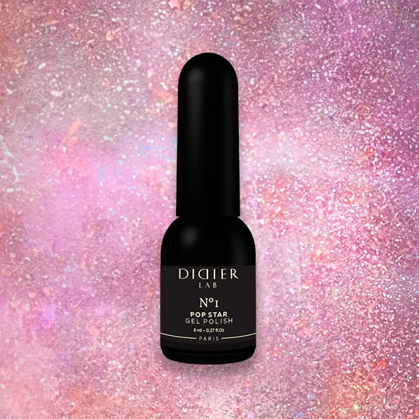 Didier Lab Pop Star gellakk No1 glitter rosa