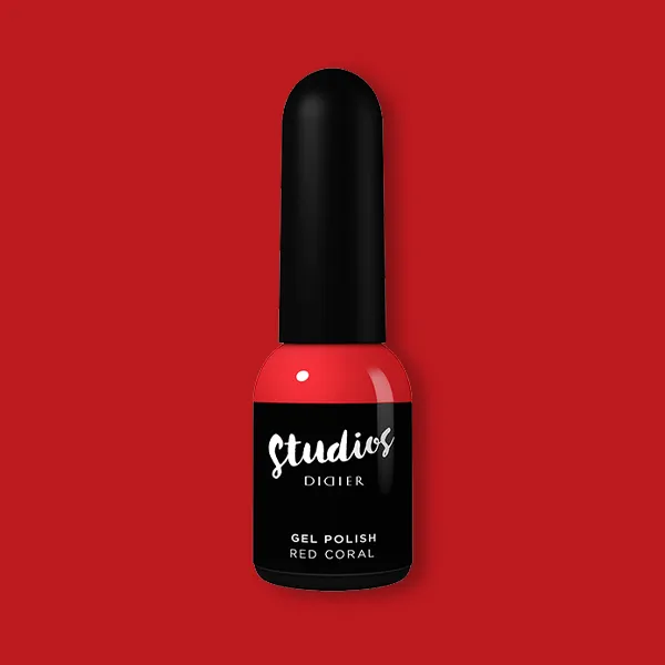 Didier Lab Studios Red Coral gellakk glitter nude