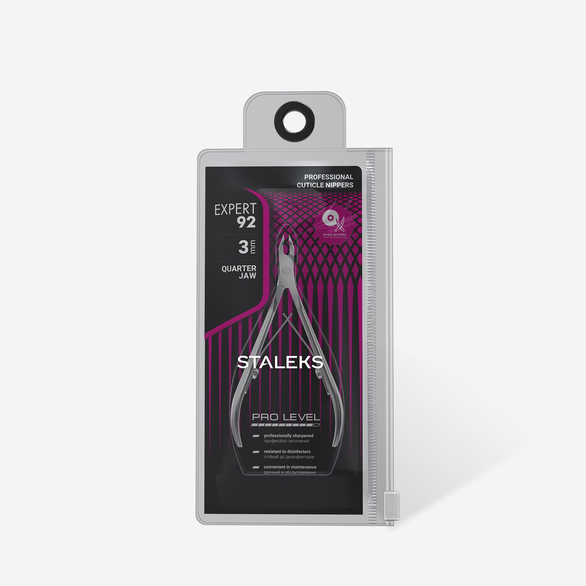 Staleks Expert 92 neglebåndstang 3 mm spiss
