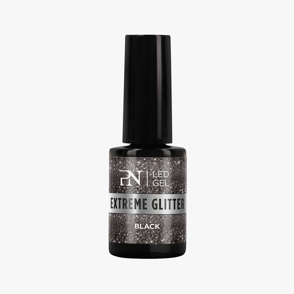 Pronails Dark Glam glittergel Extreme mørk 3-pk