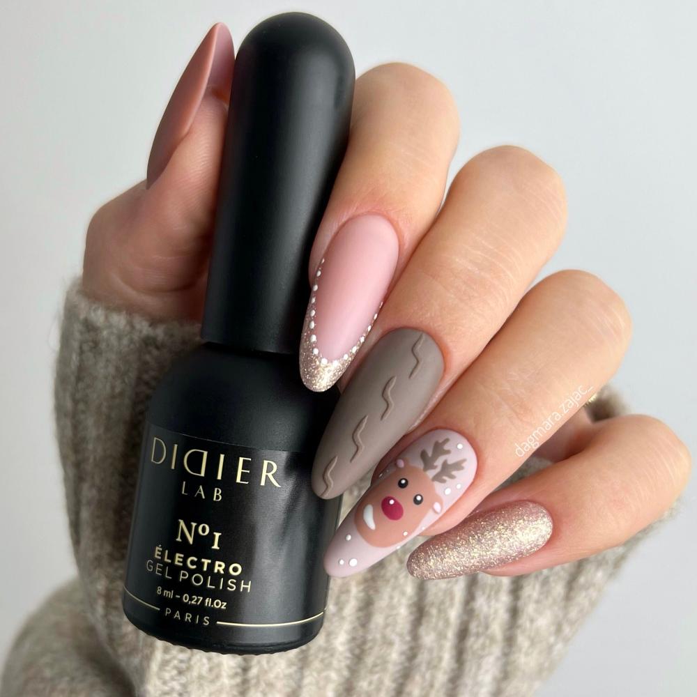 Didier Lab Electro gellakk No1 brun glitter
