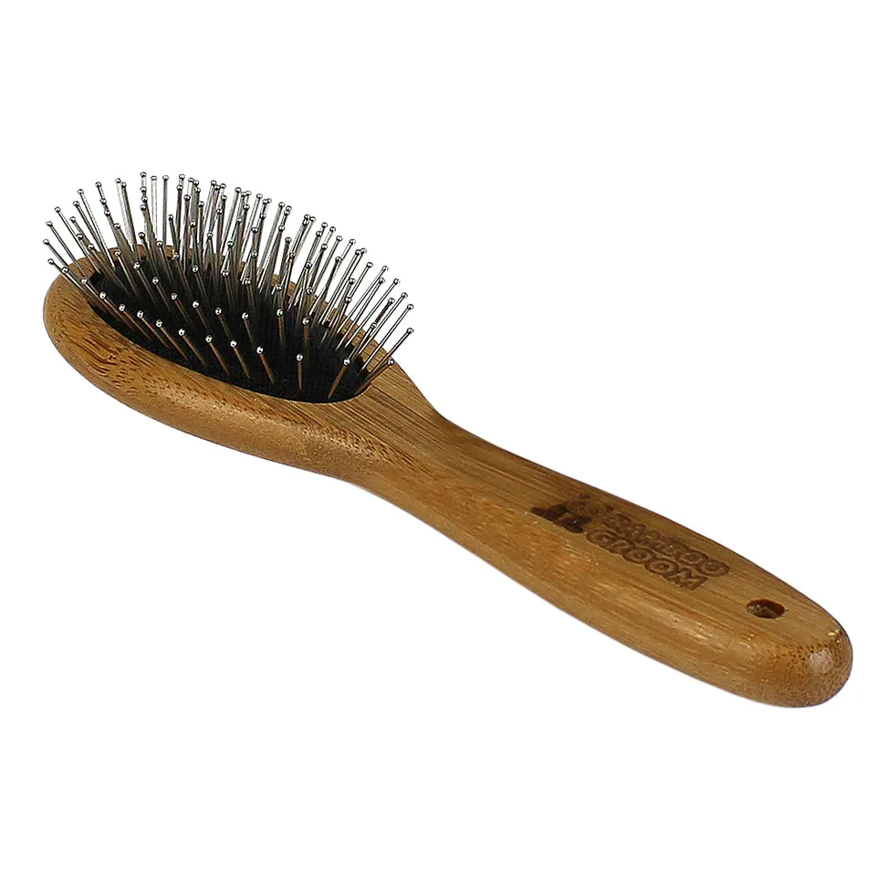 Bamboo Groom Oval Pin børste rustfrie stålpinner