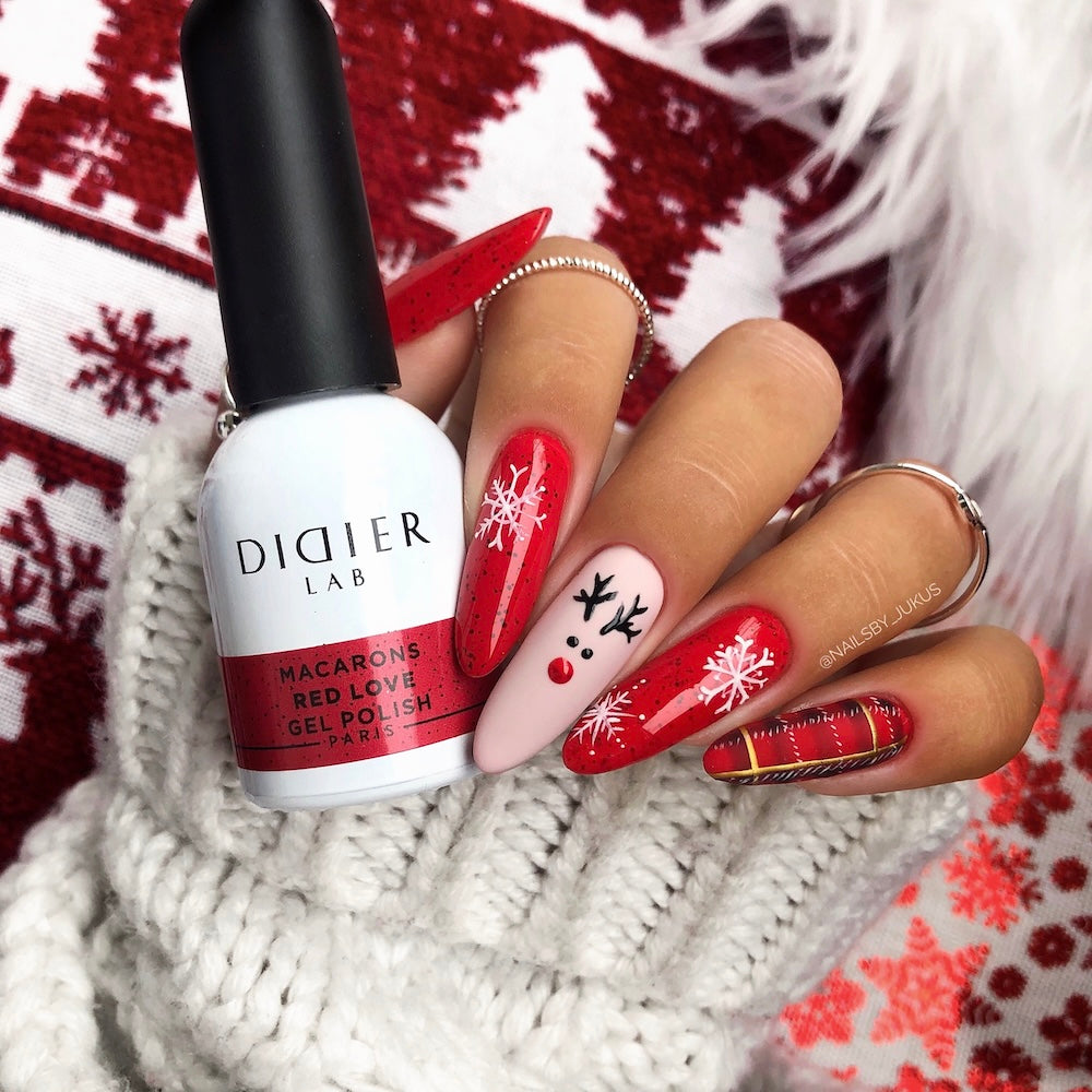 Didier Lab Macarons Red Love gellakk rød glitter HEMA-fri